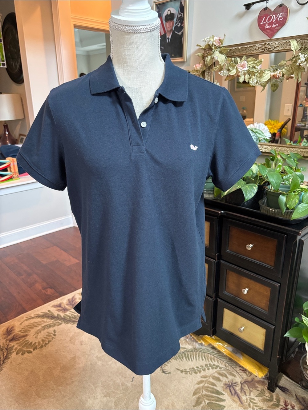 Vineyard Vines Navy Short-Sleeve Polo